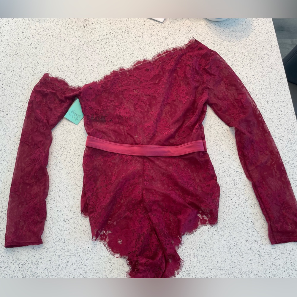 BNWT Frederick's of Hollywood X Megan Fox Burgundy Lace one piece